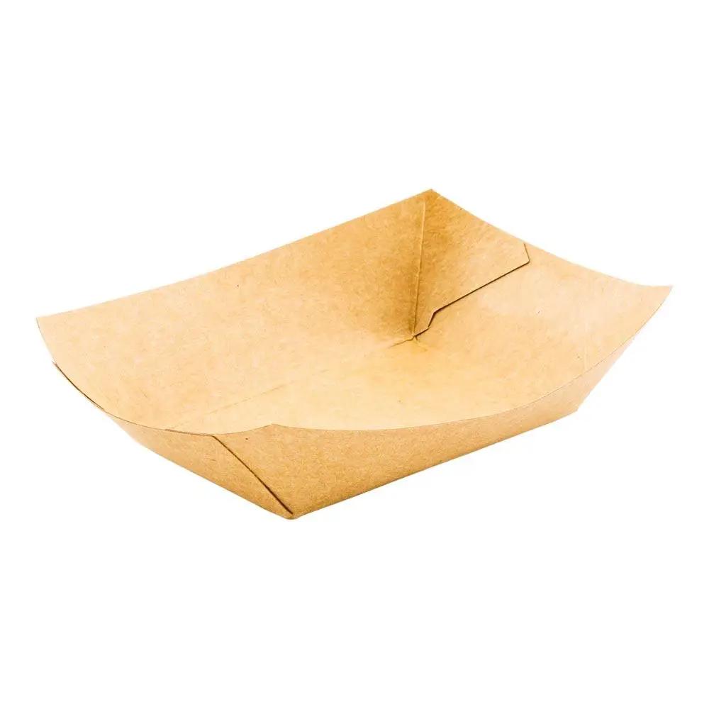 Bio Tek Kraft Paper Boat - 3" x 2" x 1" - 400 count box