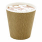 8 oz Mocha Pin Check Paper Coffee Cup - Spiral Wall - 3 1/2" x 3 1/2" x 3 1/4" - 500 count box
