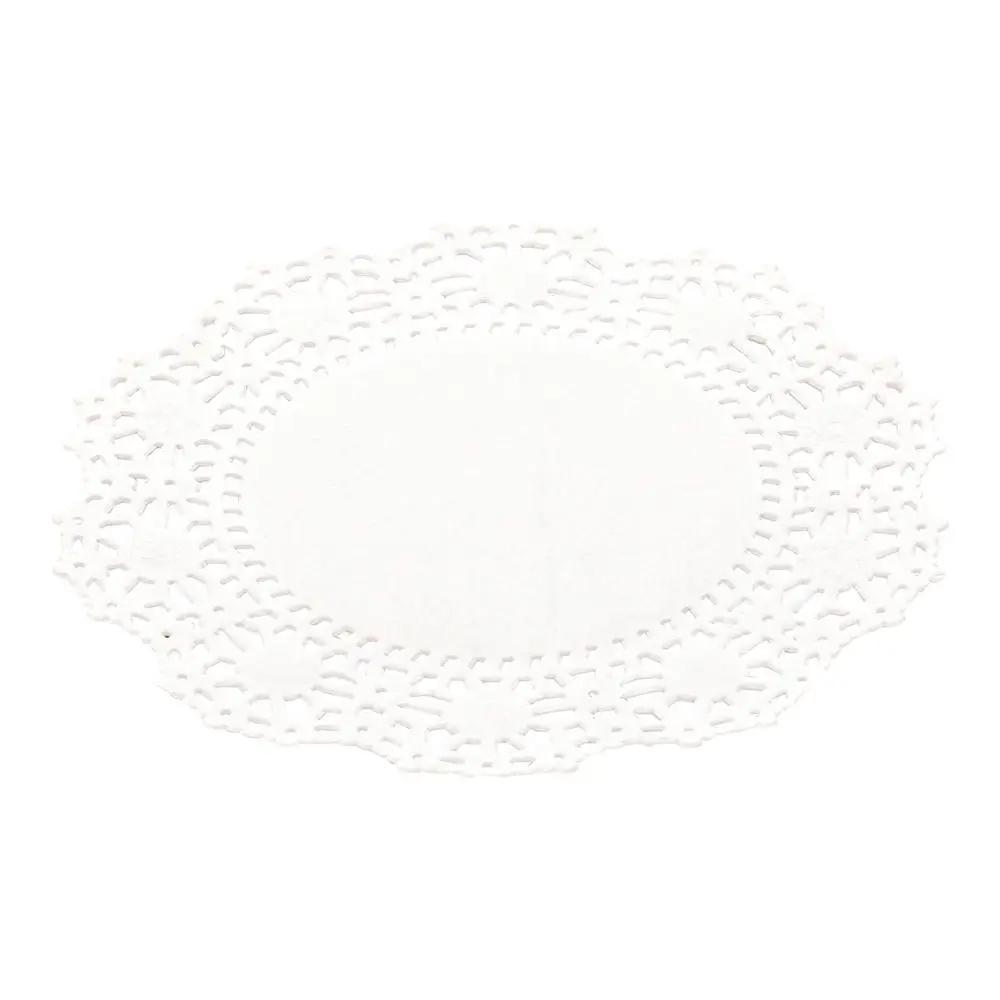 Pastry Tek White Paper Doilies - Lace - 4" x 4" - 100 count boxwww.ecoware.ae                               