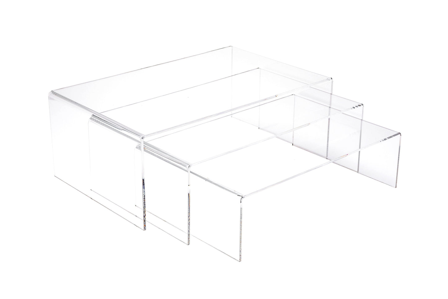 Clear Tek Clear Acrylic Buffet Display Stand - 3 Sizes - 15 3/4" x 11 3/4" x 6" - 1 count box