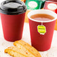 12 oz Crimson Paper Coffee Cup - Ripple Wall - 3 1/2" x 3 1/2" x 4 1/4" - 500 count boxwww.ecoware.ae                               