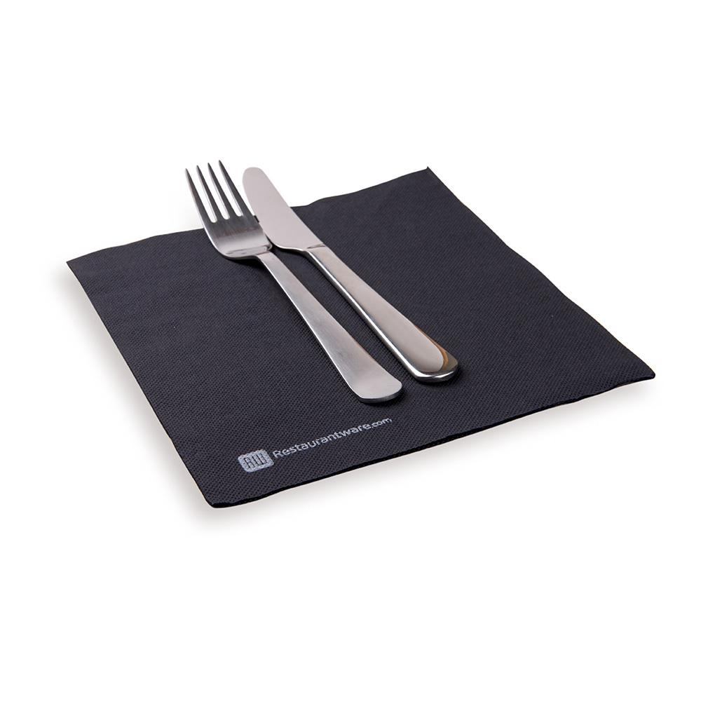 Luxenap Micropoint 2 Ply Disposable Napkins in Black 40.64 cm 50 count
