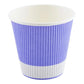 12 oz Light Purple Paper Coffee Cup - Ripple Wall - 3 1/2" x 3 1/2" x 4 1/4" - 500 count boxwww.ecoware.ae                               