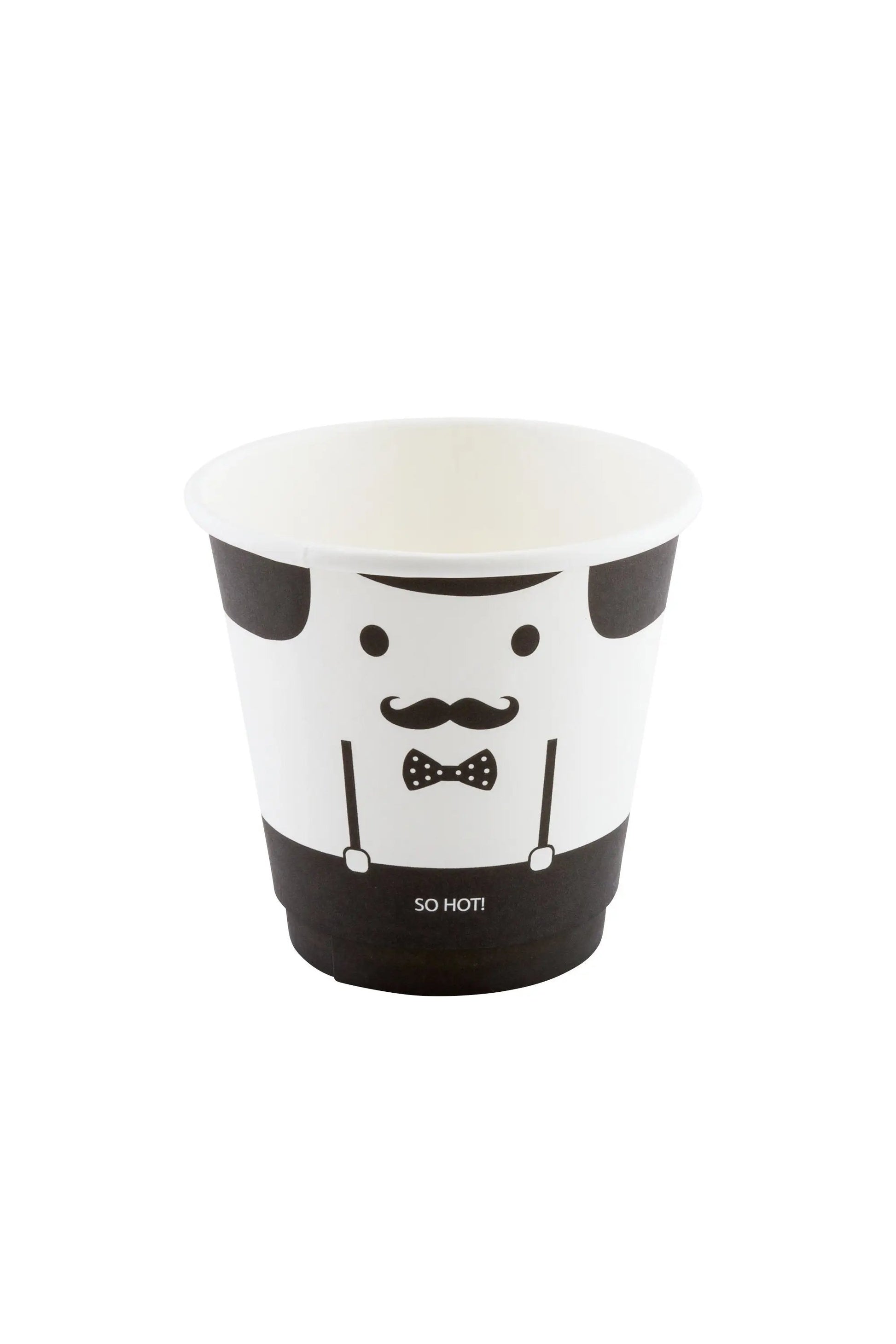 8 oz Monsieur Paper Coffee Cup - Double Wall - 3 1/2" x 3 1/2" x 3 1/4" - 500 count boxwww.ecoware.ae                               