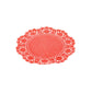 Pastry Tek Red Paper Doilies - Lace - 4" x 4" - 100 count box - www.ecoware.ae                               