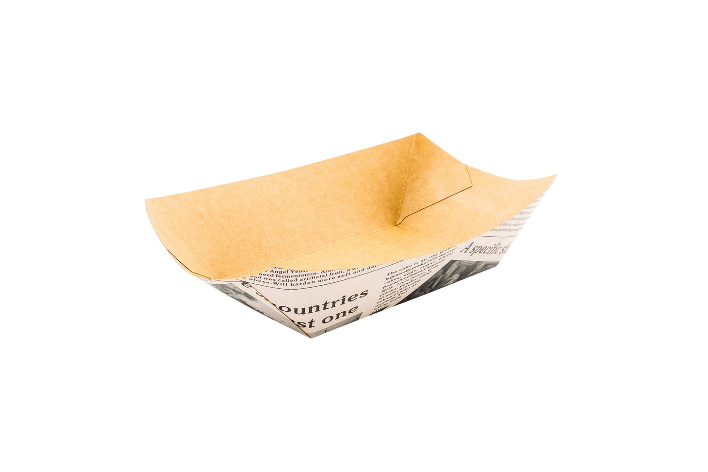 Bio Tek Newsprint Paper Boat - 5 1/2" x 3 1/2" x 2" - 200 count box