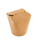 32 oz Round Kraft Paper Round Noodle Take Out Container - 4" x 3 1/2" x 4 1/2" - 200 count box
