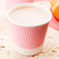 8 oz Light Pink Paper Coffee Cup - Ripple Wall - 3 1/2" x 3 1/2" x 3 1/4" - 500 count boxwww.ecoware.ae                               