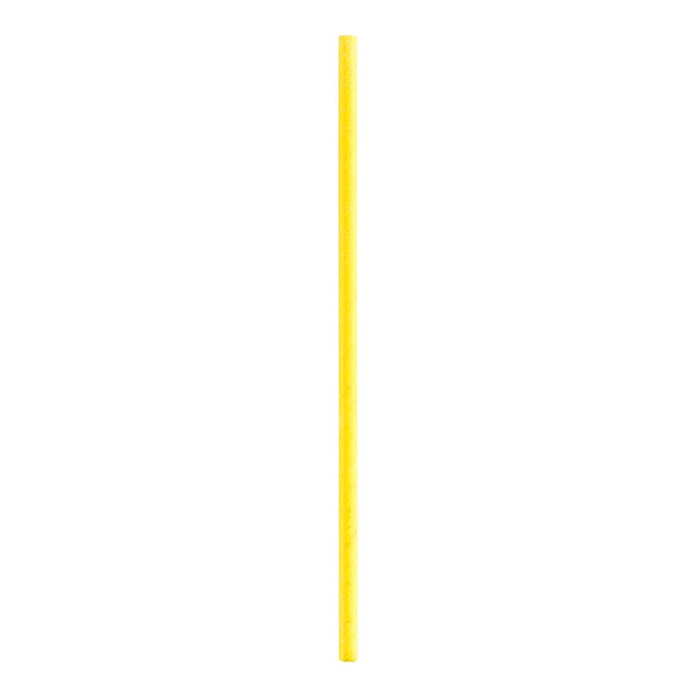 Yellow Paper Straw - Biodegradable, 6mm - 7 3/4" - 100 count box