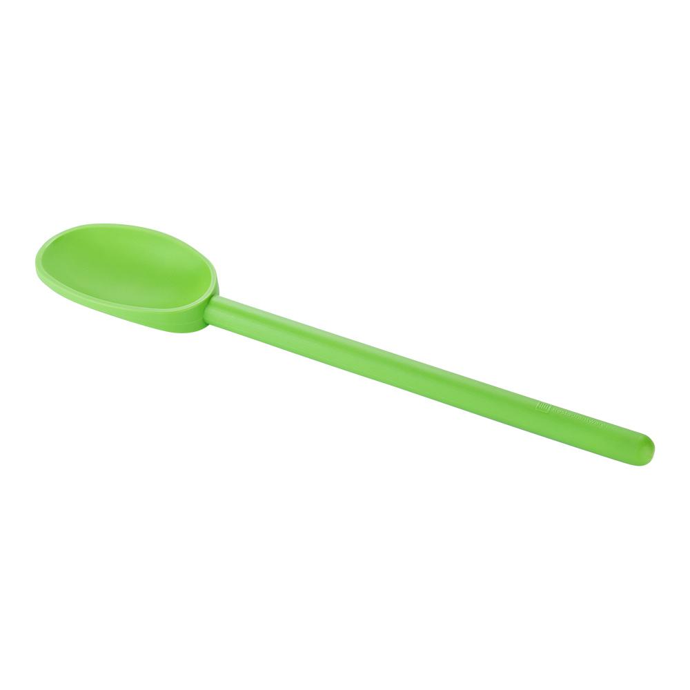 Met Lux Green Nylon High Heat Spoon - 12" x 2 1/4" x 1/2" - 1 count box