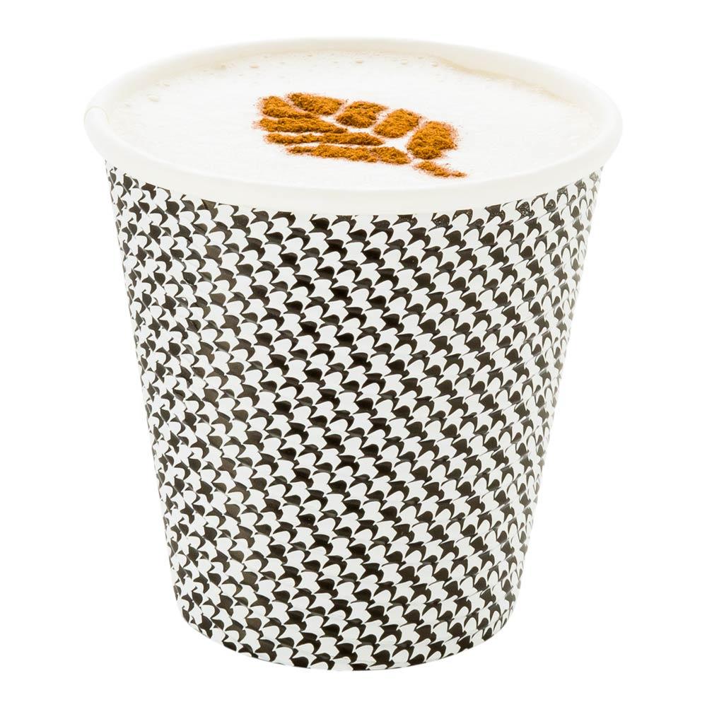 8 oz Houndstooth Paper Coffee Cup - Spiral Wall, Houndstooth - 3 1/2" x 3 1/2" x 3 1/4" - 500 count box