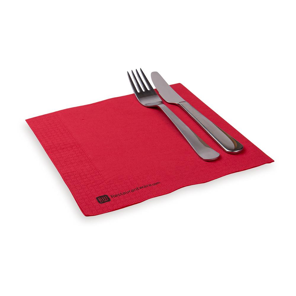 Luxenap Micropoint 2 Ply Disposable Napkins in Red 40.64 cm 2500 count box