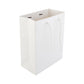 Medium White Glossy Shopping and Takeout Bag with Rope Handles 20.32 cm x 25.4 cm 10 count box